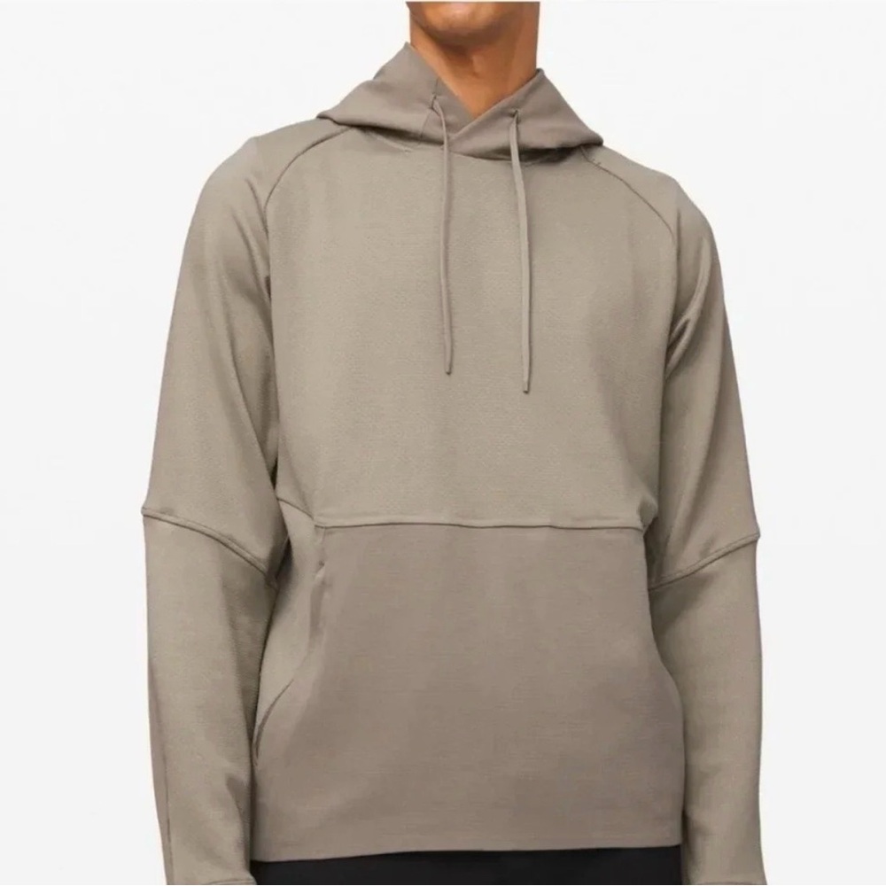 Lululemon Fundamental Fuel Pullover Hoodie Carbon Dust Men's Size Medium LM3BNZS